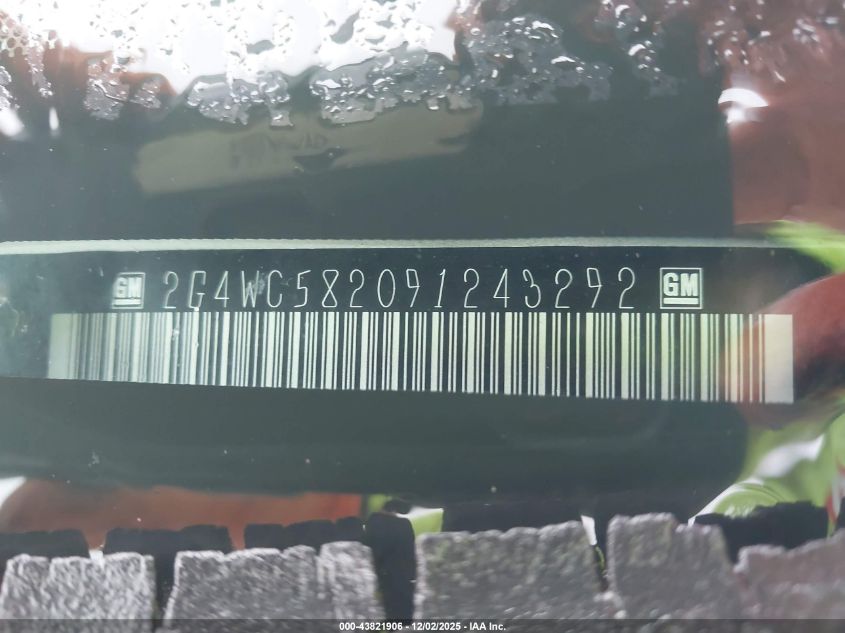 2009 Buick Lacrosse Cx VIN: 2G4WC582091243292 Lot: 43821906