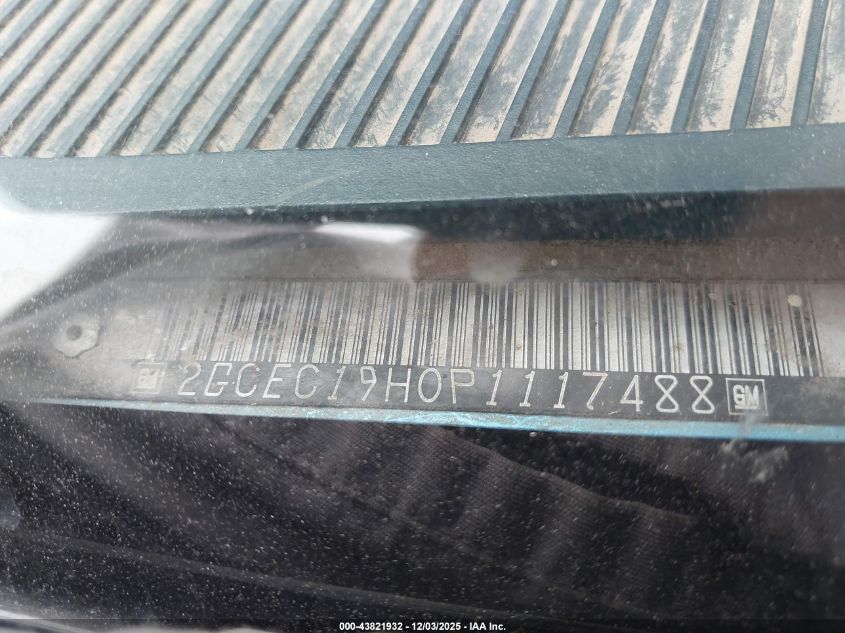 1993 Chevrolet Gmt-400 C1500 VIN: 2GCEC19H0P1117488 Lot: 43821932