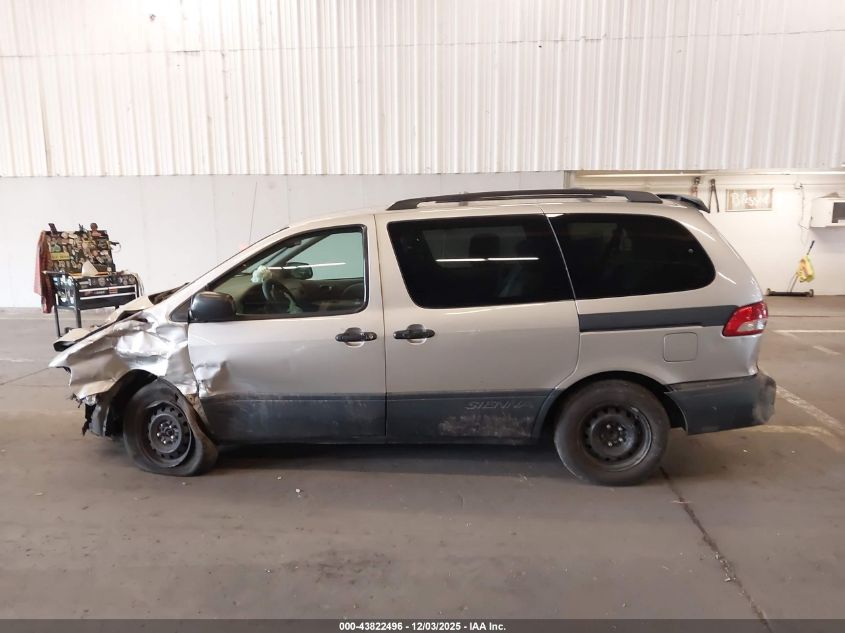 2001 Toyota Sienna Le VIN: 4T3ZF13C11U364510 Lot: 43822496