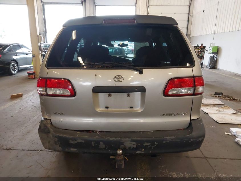 2001 Toyota Sienna Le VIN: 4T3ZF13C11U364510 Lot: 43822496