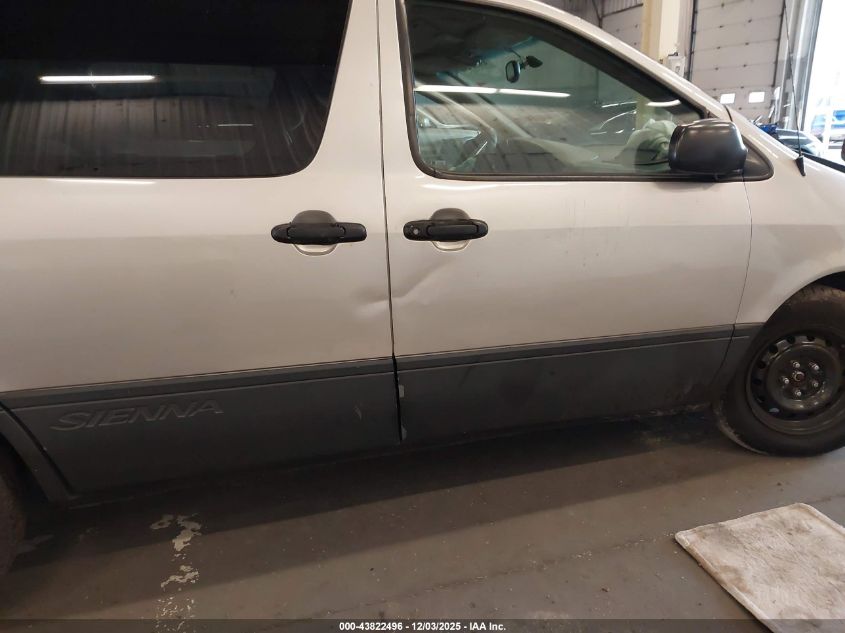 2001 Toyota Sienna Le VIN: 4T3ZF13C11U364510 Lot: 43822496