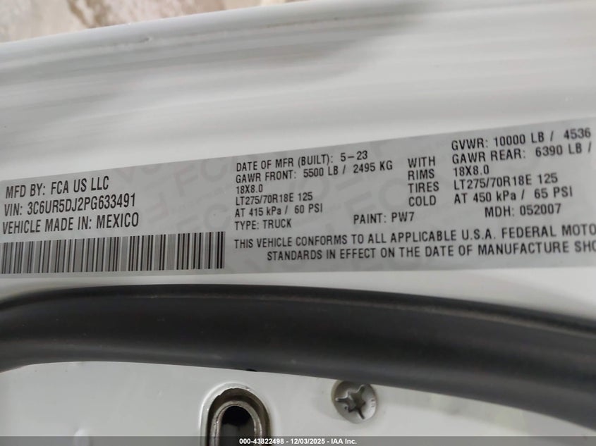 3C6UR5DJ2PG633491 2023 RAM 2500 photo no. 9