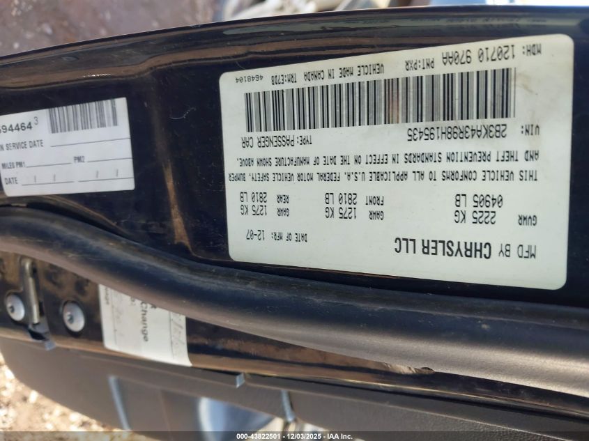 2008 Dodge Charger Sxt VIN: 2B3KA33G78H159560 Lot: 43822501