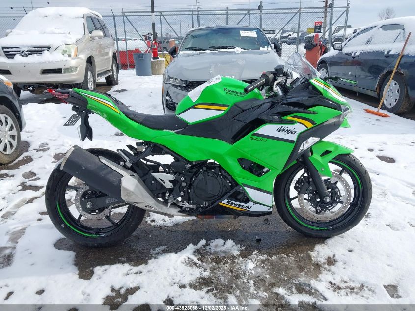 2025 Kawasaki Ex500 H VIN: ML5EXGH10SDA60506 Lot: 43823058