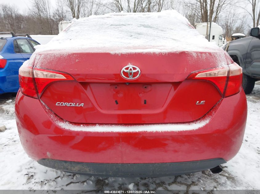 2018 Toyota Corolla Le VIN: 2T1BURHE3JC980994 Lot: 43823071