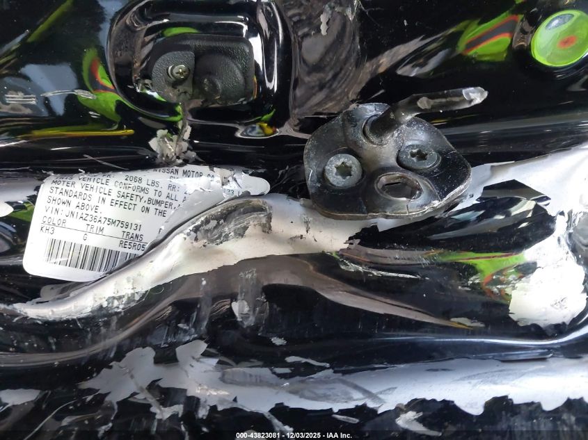 2005 Nissan 350Z Touring VIN: JN1AZ36A75M759131 Lot: 43823081