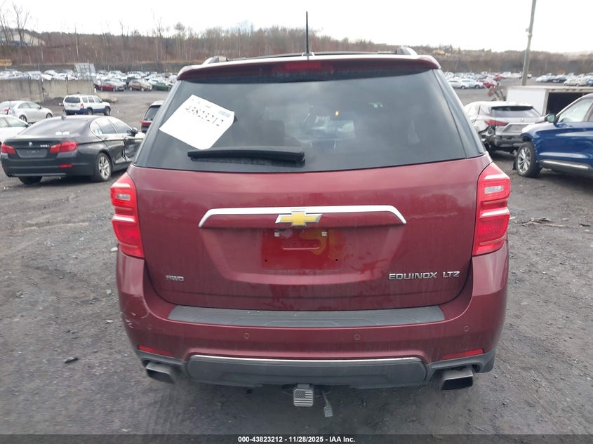 2016 Chevrolet Equinox Ltz VIN: 2GNFLGE33G6265615 Lot: 43823212