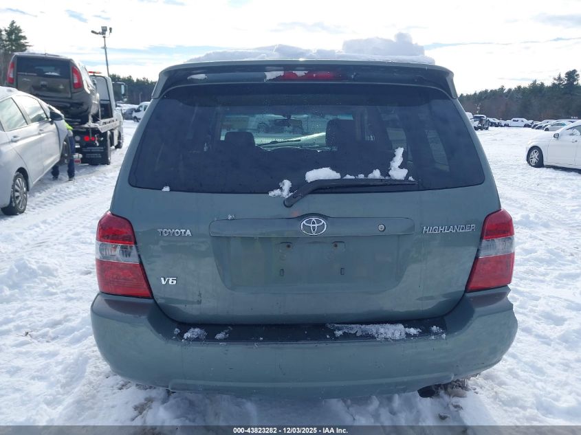2006 Toyota Highlander V6 VIN: JTEDP21A160118854 Lot: 43823282