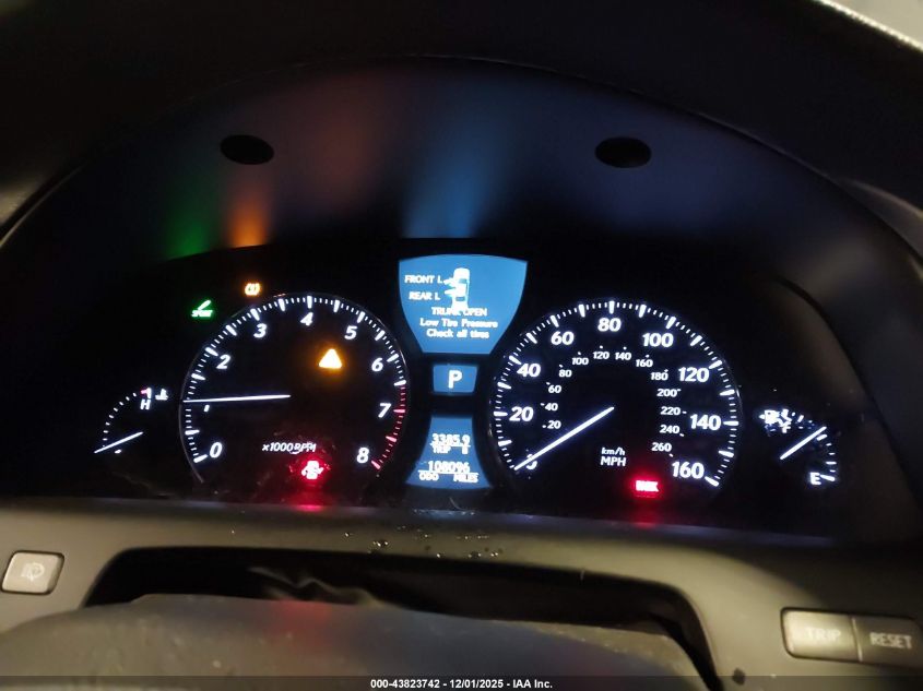 2009 Lexus Ls 460 VIN: JTHCL46F395000810 Lot: 43823742