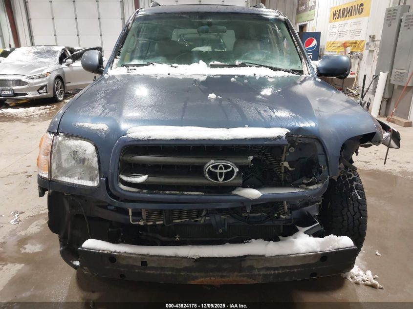 2002 Toyota Sequoia Sr5 V8 VIN: 5TDBT44A32S058517 Lot: 43824178