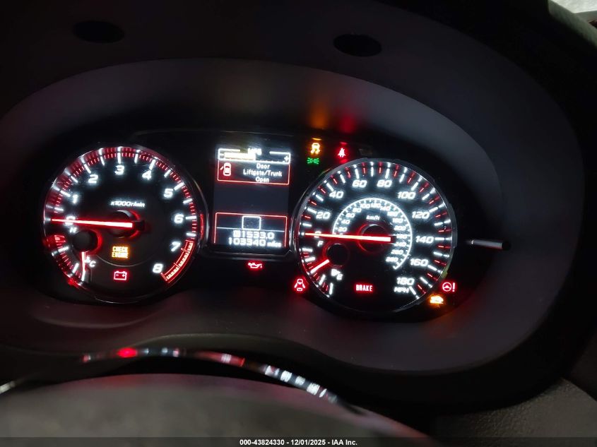 2018 Subaru Wrx VIN: JF1VA1A61J9822305 Lot: 43824330