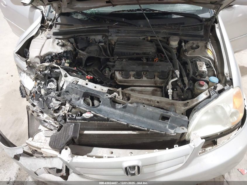 2002 Honda Civic Ex VIN: 1HGES26792L002199 Lot: 43824407