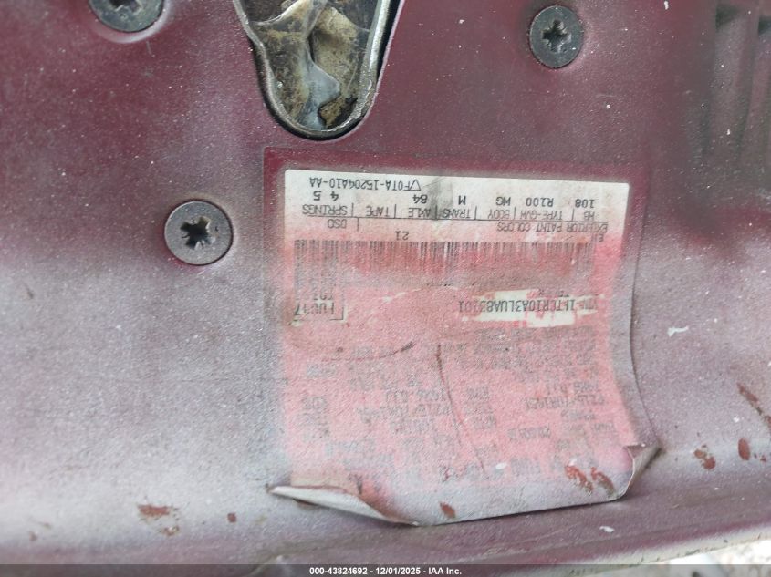 1991 Ford Ranger VIN: 1FTCR10XXMUC51130 Lot: 43824692