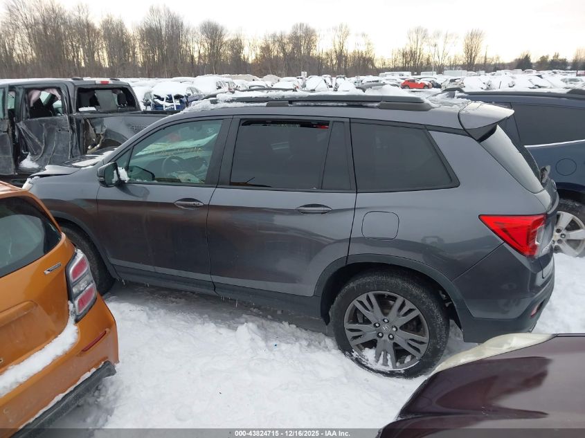 2020 Honda Passport Awd Ex-L VIN: 5FNYF8H56LB002308 Lot: 43824715