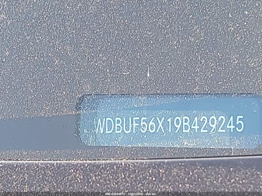 2009 Mercedes-Benz E 350 VIN: WDBUF56X19B429245 Lot: 43824972