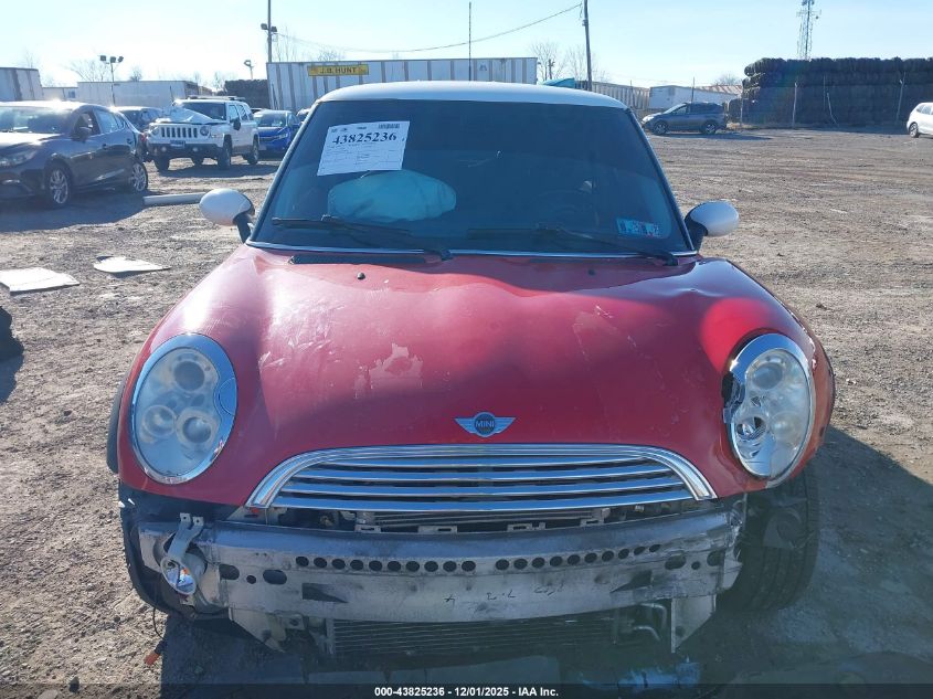 2004 Mini Cooper VIN: WMWRC33484TJ59655 Lot: 43825236