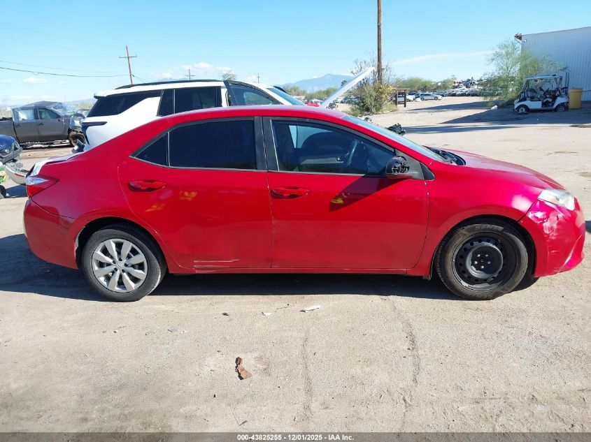 2014 Toyota Corolla Le VIN: 5YFBURHE1EP010468 Lot: 43825255