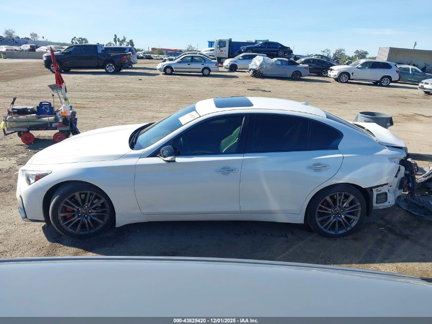 2022 Infiniti Q50 Red Sport 400 Awd VIN: JN1FV7DR2NM390275 Lot: 43825420