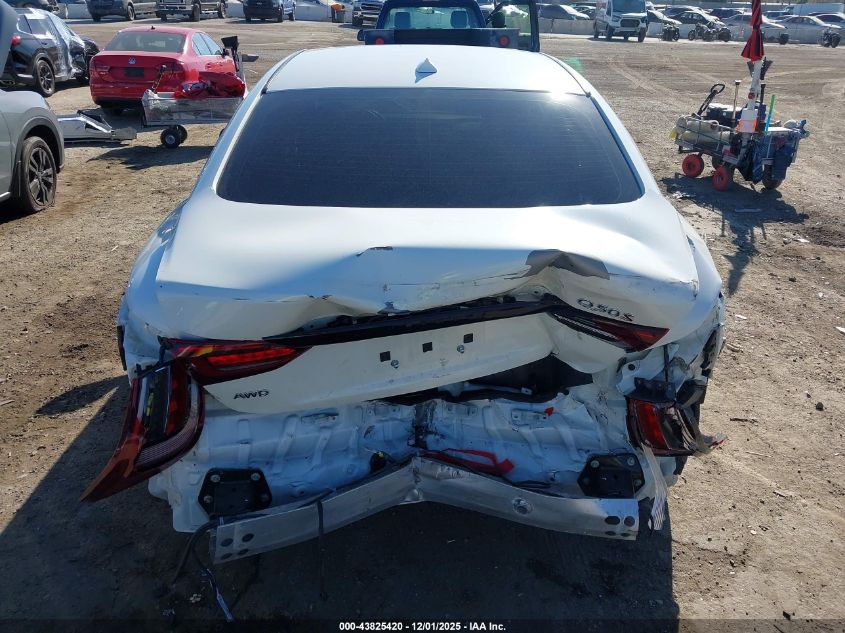 2022 Infiniti Q50 Red Sport 400 Awd VIN: JN1FV7DR2NM390275 Lot: 43825420