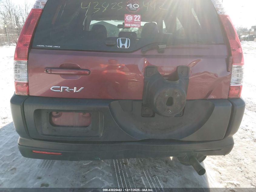 2005 Honda Cr-V Lx VIN: JHLRD78515C056543 Lot: 43825442