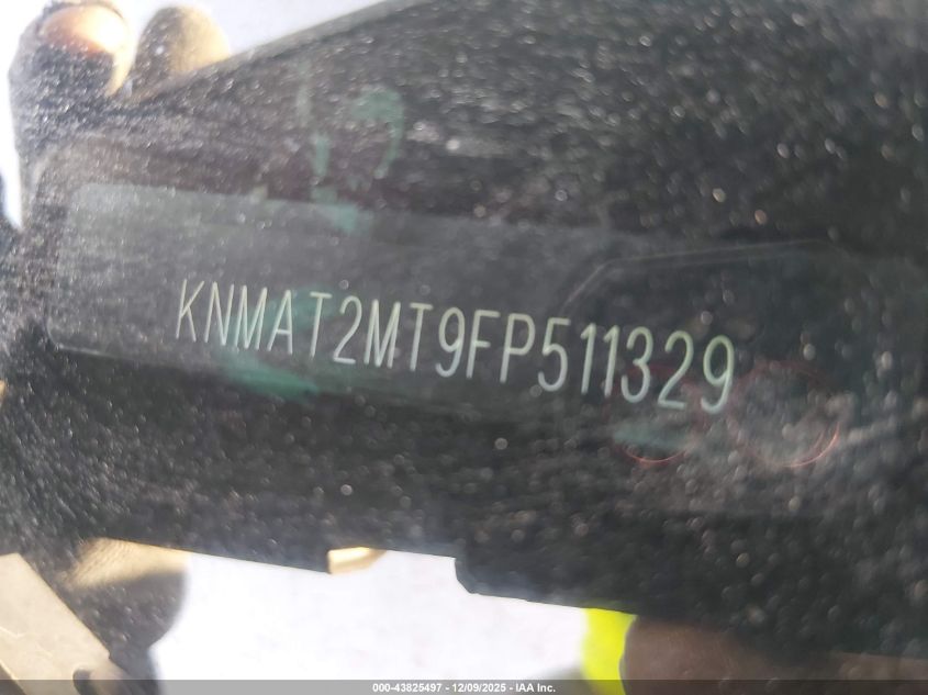 2015 Nissan Rogue S VIN: KNMAT2MT9FP511329 Lot: 43825497