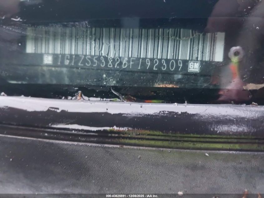 2006 Chevrolet Malibu Ls VIN: 1G1ZS53826F192309 Lot: 43825591