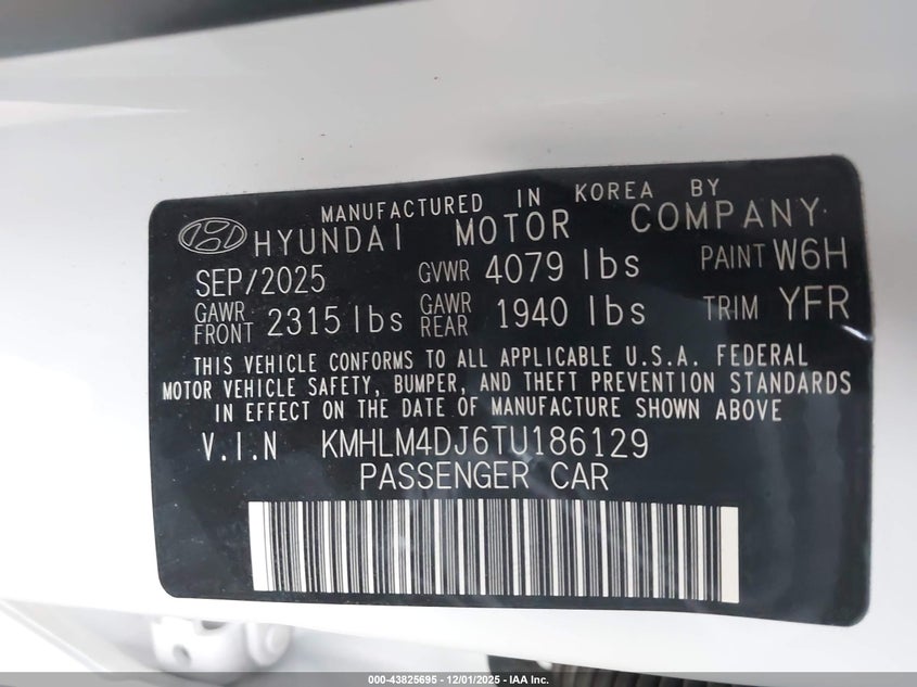 KMHLM4DJ6TU186129 2026 HYUNDAI ELANTRA photo no. 9