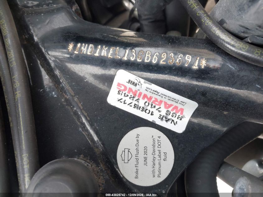 2016 Harley-Davidson Flhtk Ultra Limited VIN: 1HD1KEL13GB623691 Lot: 43825742