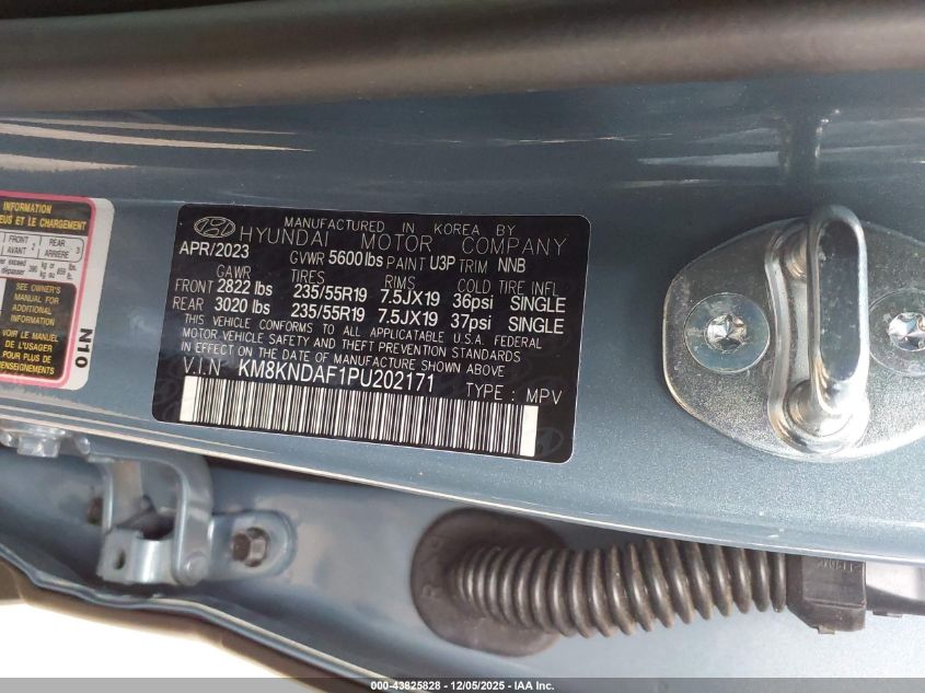 2023 Hyundai Ioniq 5 Sel VIN: KM8KNDAF1PU202171 Lot: 43825828