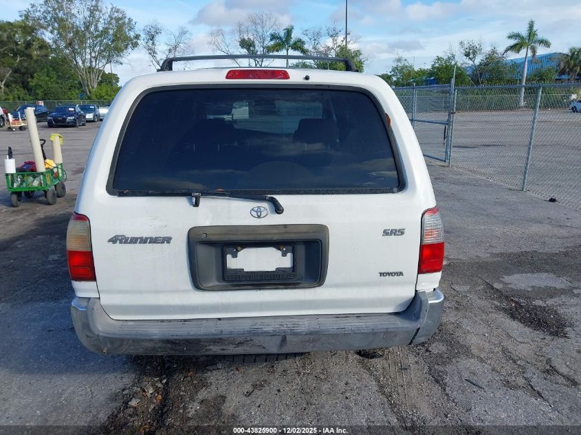 2000 Toyota 4Runner Sr5 V6 VIN: JT3GN86R5Y0180144 Lot: 43825900