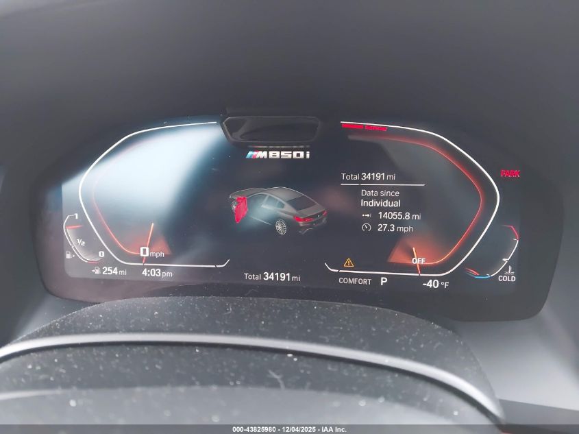 2020 BMW M850I Gtan Coupe xDrive VIN: WBAGV8C09LBP48973 Lot: 43825980