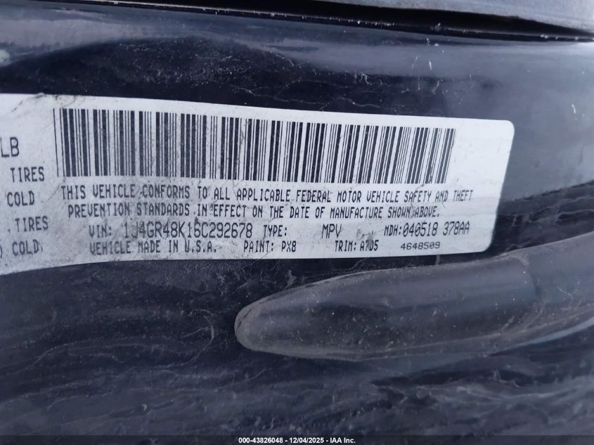 2006 Jeep Grand Cherokee Laredo VIN: 1J4GR48K16C292678 Lot: 43826048