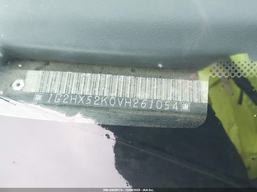 1997 Pontiac Bonneville Se VIN: 1G2HX52K0VH261054 Lot: 43826174