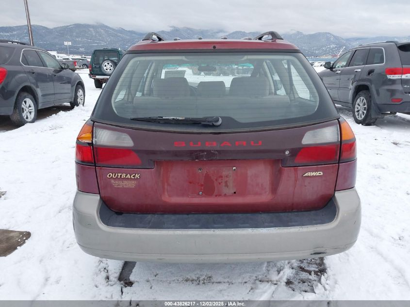 2003 Subaru Outback VIN: 4S3BH675X37602051 Lot: 43826217