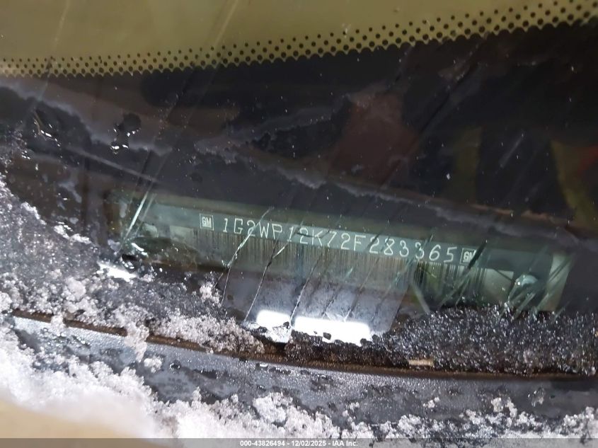 2002 Pontiac Grand Prix Gt VIN: 1G2WP12K72F283365 Lot: 43826494