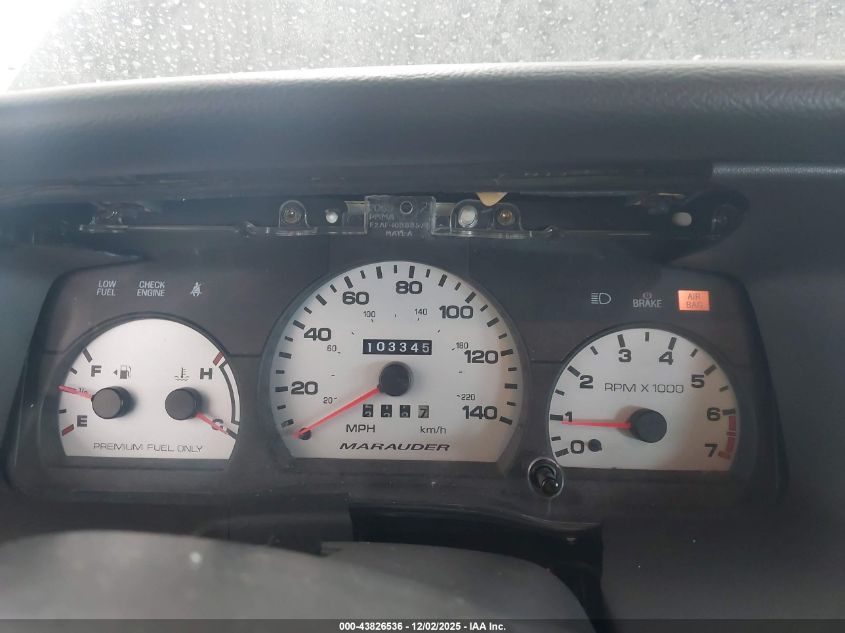 2003 Mercury Marauder VIN: 2MEHM75V93X611962 Lot: 43826536