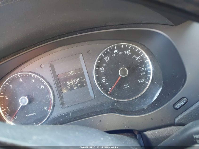 2012 Volkswagen Jetta 2.5L Se VIN: 3VWDX7AJ4CM302516 Lot: 43826737