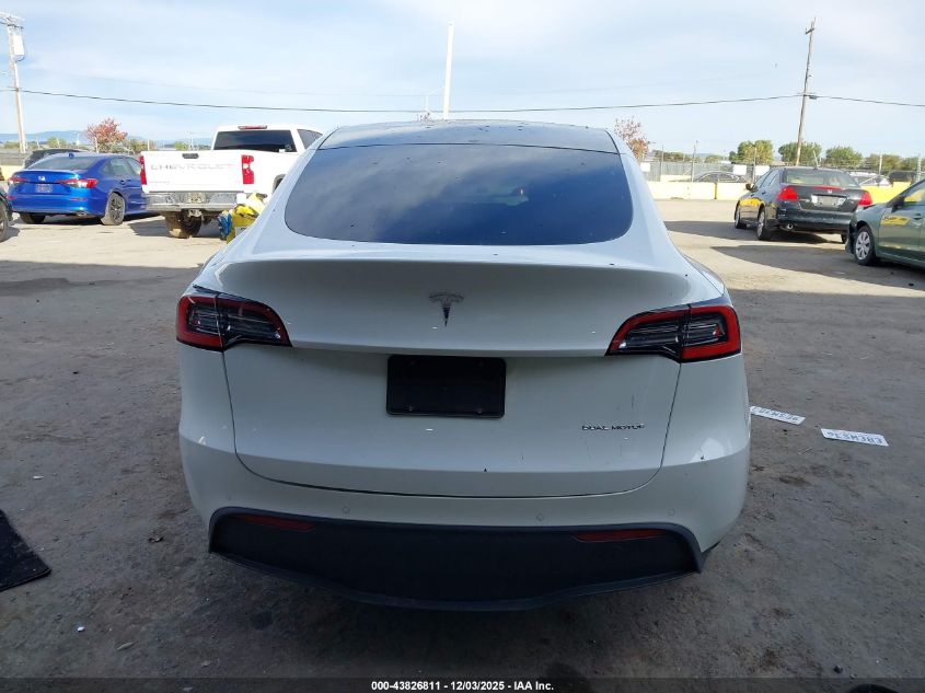 2020 Tesla Model Y Long Range Dual Motor All-Wheel Drive VIN: 5YJYGDEE6LF048473 Lot: 43826811