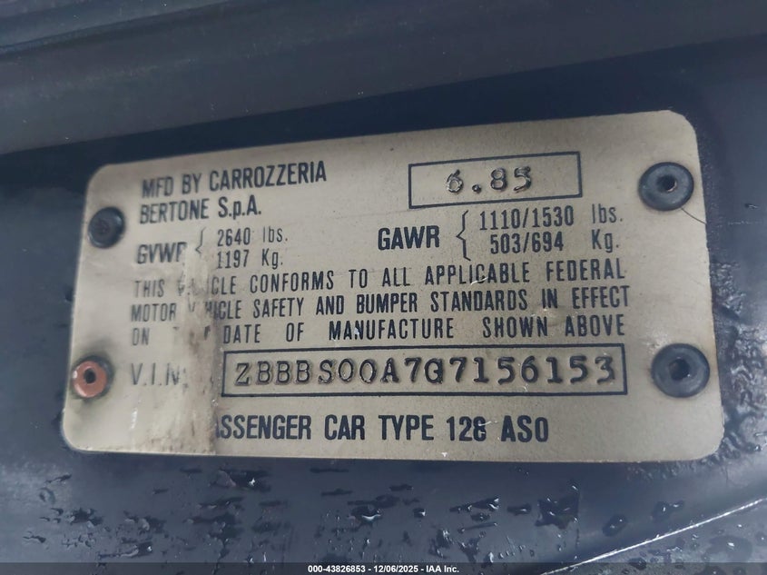 ZBBBS00A7G7156153 1986 FIAT  photo no. 9