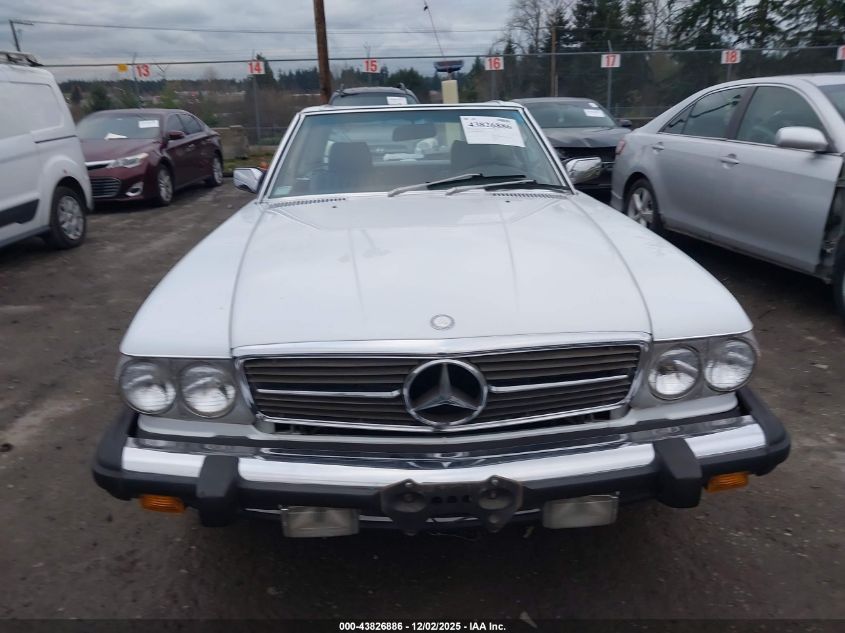 1986 Mercedes-Benz 560 Sl VIN: WDBBA48D6GA040056 Lot: 43826886