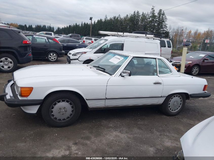 1986 Mercedes-Benz 560 Sl VIN: WDBBA48D6GA040056 Lot: 43826886