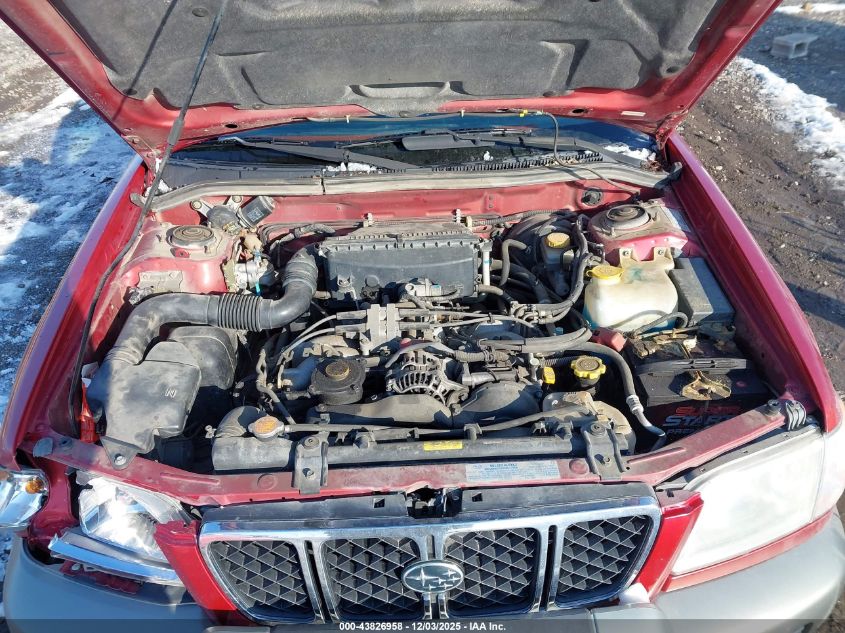 2001 Subaru Forester S VIN: JF1SF65591H718962 Lot: 43826958