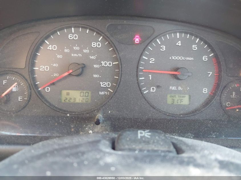 2001 Subaru Forester S VIN: JF1SF65591H718962 Lot: 43826958