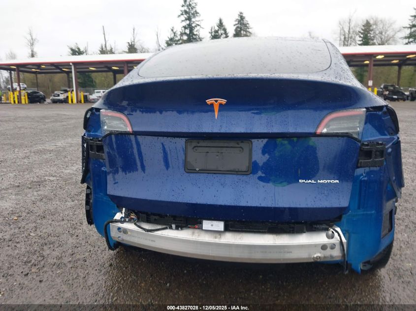 2023 Tesla Model Y Awd/Long Range Dual Motor All-Wheel Drive VIN: 7SAYGDEE5PF643078 Lot: 43827028