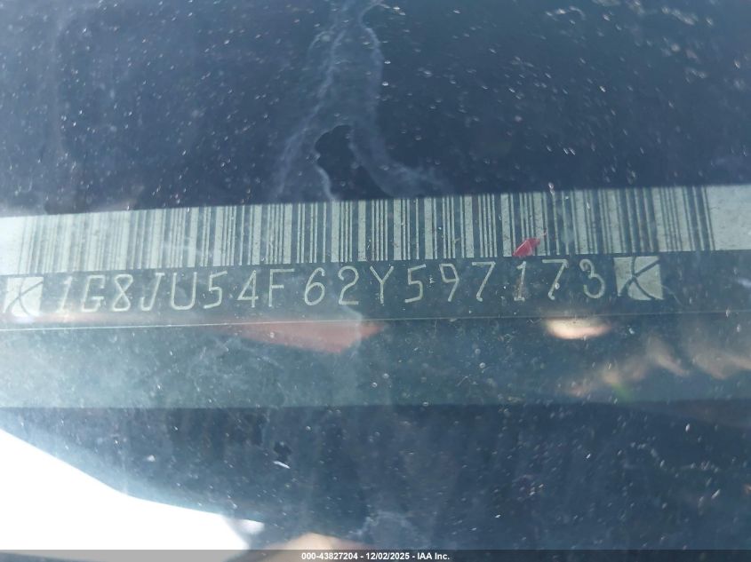 2002 Saturn L-Series L200 VIN: 1G8JU54F62Y597173 Lot: 43827204