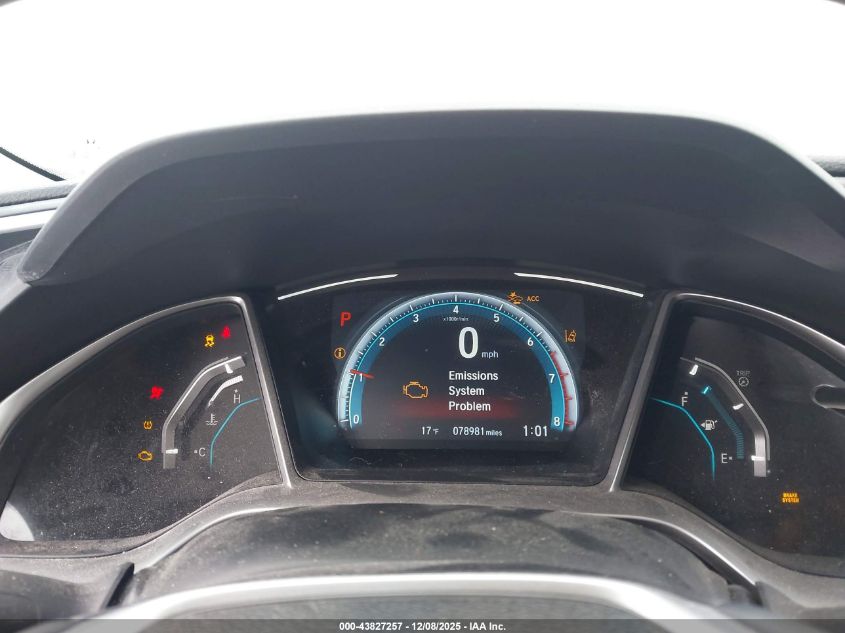 2019 Honda Civic Ex VIN: JHMFC1F32KX001510 Lot: 43827257