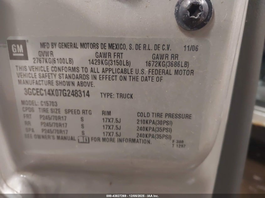 3GCEC14X07G248314 2007 CHEVROLET SILVERADO photo no. 9