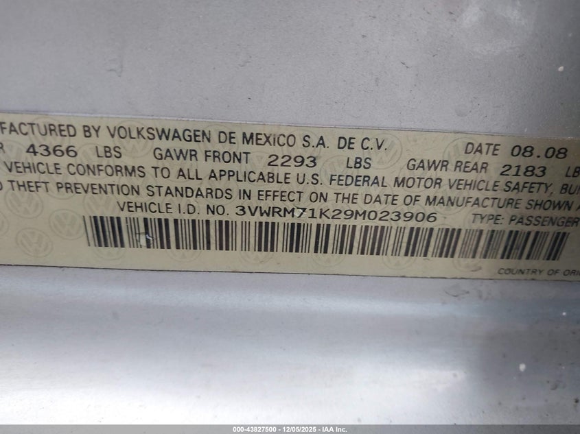 3VWRM71K29M023906 2009 VOLKSWAGEN JETTA photo no. 9