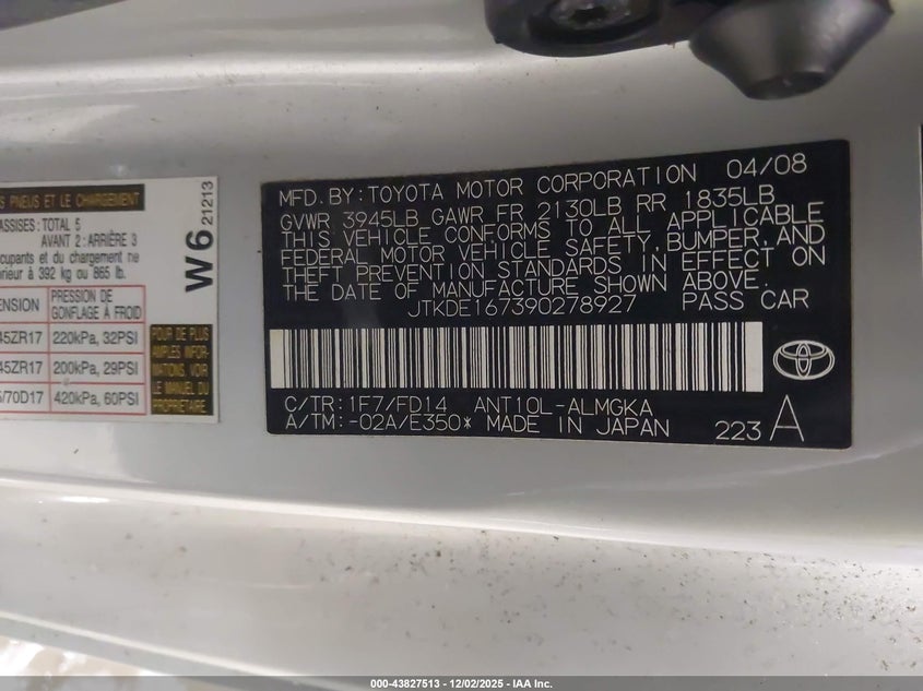 JTKDE167390278927 2009 SCION TC photo no. 9
