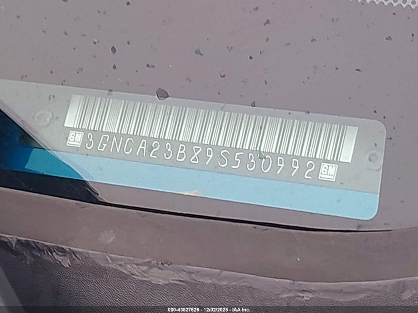 2009 Chevrolet Hhr Lt VIN: 3GNCA23B89S530992 Lot: 43827626